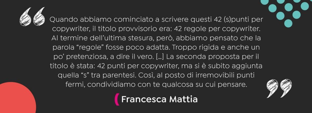 citazione Francesca Mattia